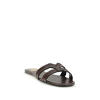 Saint Laurent Brown Calf Leather Bos Taurus Sandals Saint Laurent