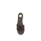 Saint Laurent Brown Calf Leather Bos Taurus Sandals Saint Laurent