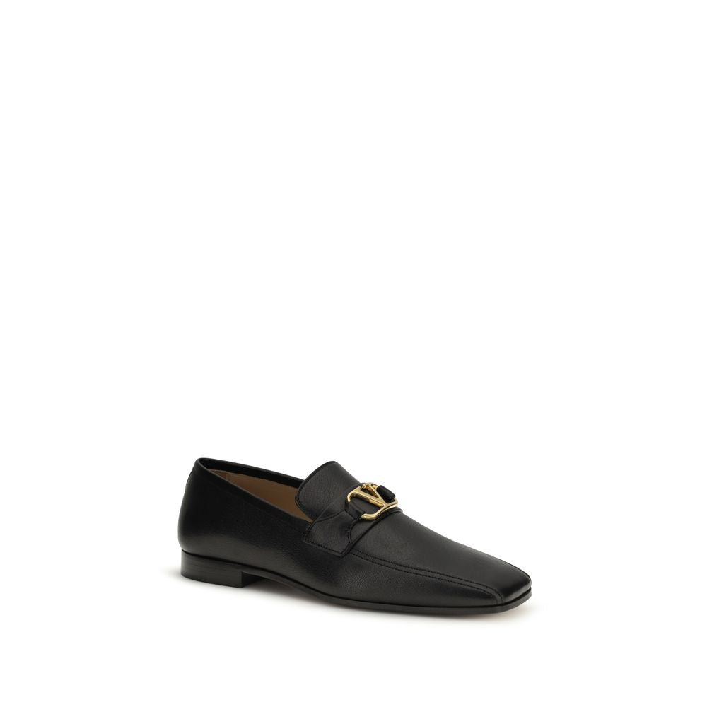 Valentino Garavani Black Goatskin Slip-On Loafers Valentino Garavani