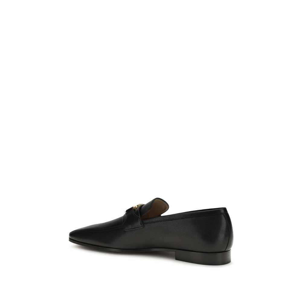 Valentino Garavani Black Goatskin Slip-On Loafers Valentino Garavani