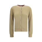 Burberry Brown Wool Oves Aries Cardigan Burberry