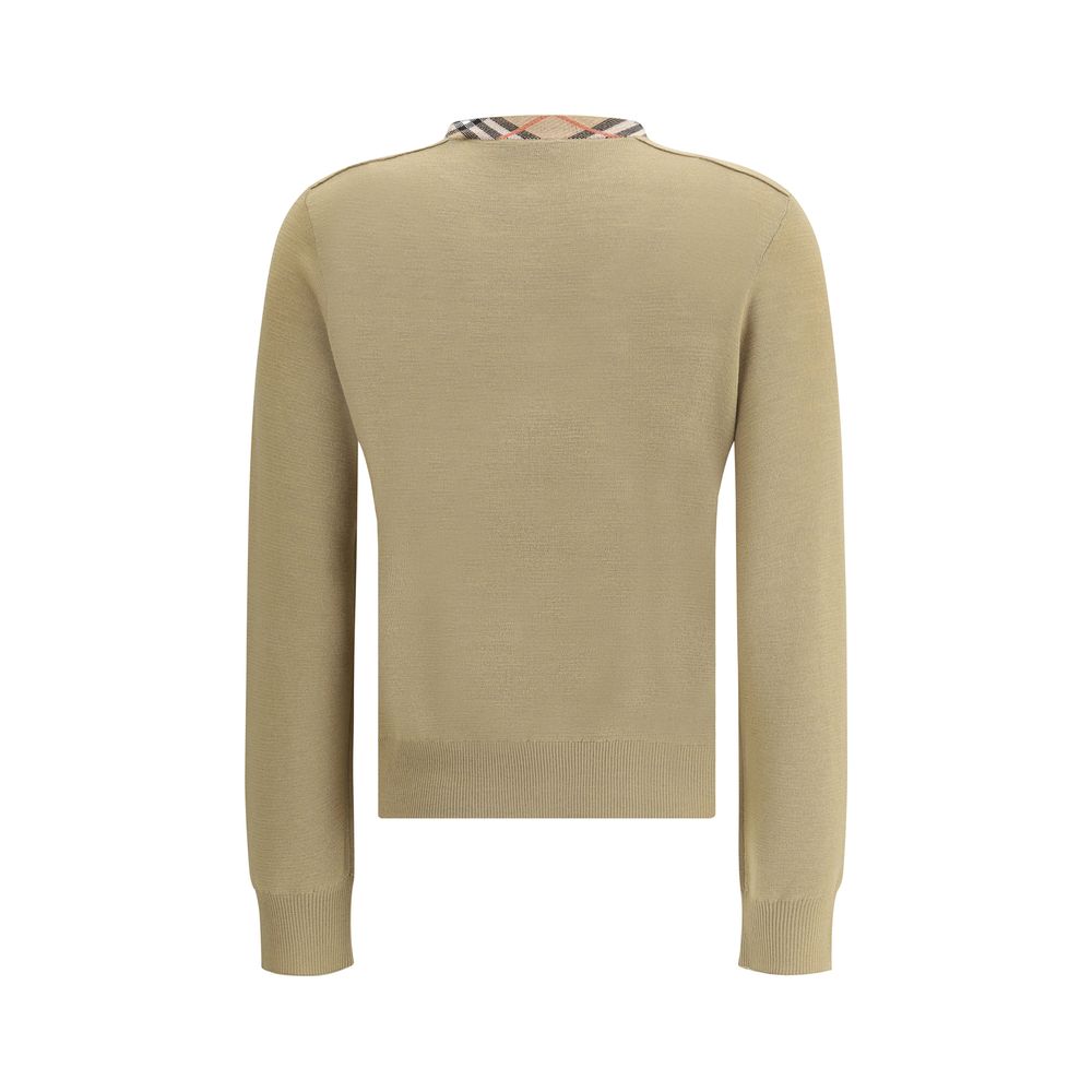 Burberry Brown Wool Oves Aries Cardigan Burberry