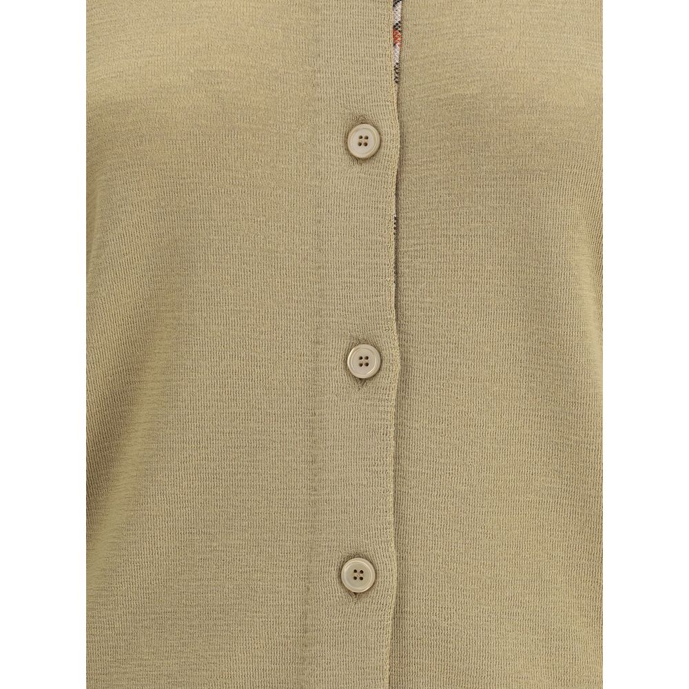 Burberry Brown Wool Oves Aries Cardigan Burberry