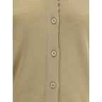 Burberry Brown Wool Oves Aries Cardigan Burberry