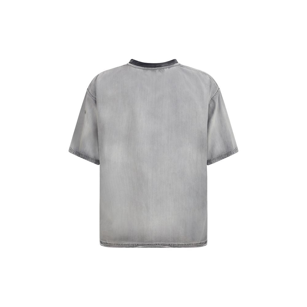 Diesel Gray Cotton T-Shirt Diesel