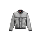 Diesel Gray Cotton Denim Jacket Diesel