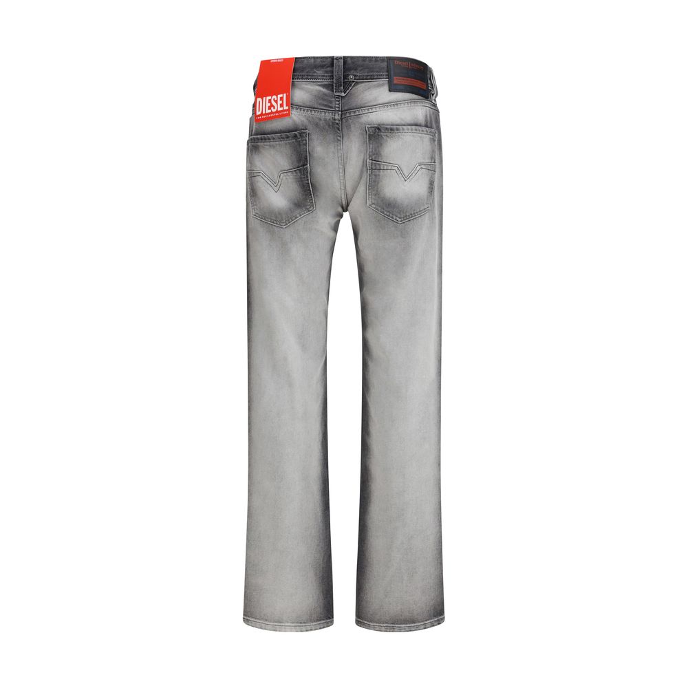 Diesel Gray Cotton Bootcut Jeans Diesel
