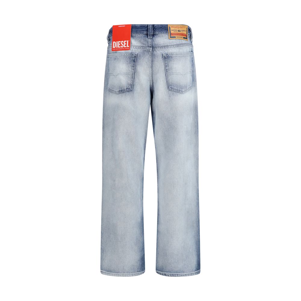 Diesel Blue Cotton Bootcut Jeans Diesel