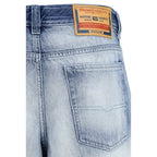 Diesel Blue Cotton Bootcut Jeans Diesel