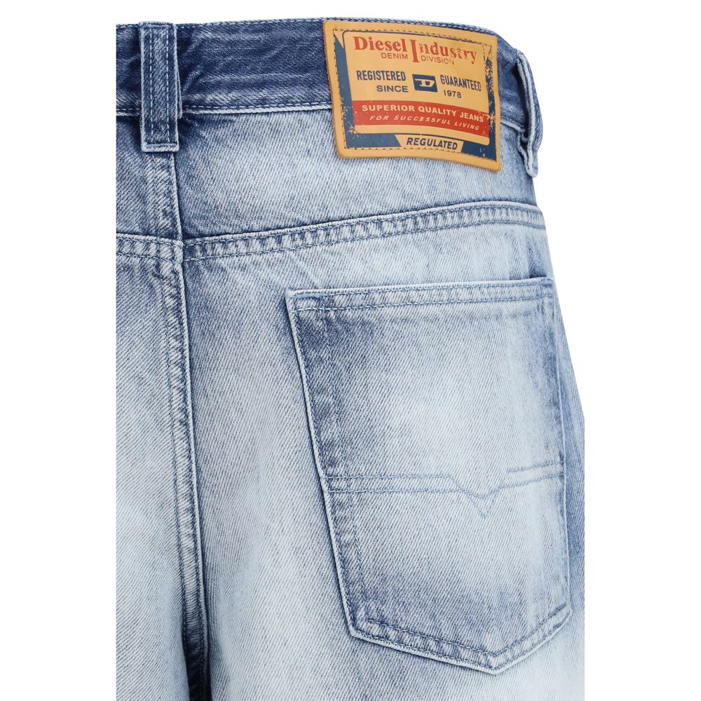 Diesel Blue Cotton Bootcut Jeans Diesel