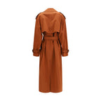 Saint Laurent Brown Cotton Trench Coat Saint Laurent