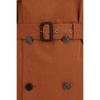 Saint Laurent Brown Cotton Trench Coat Saint Laurent