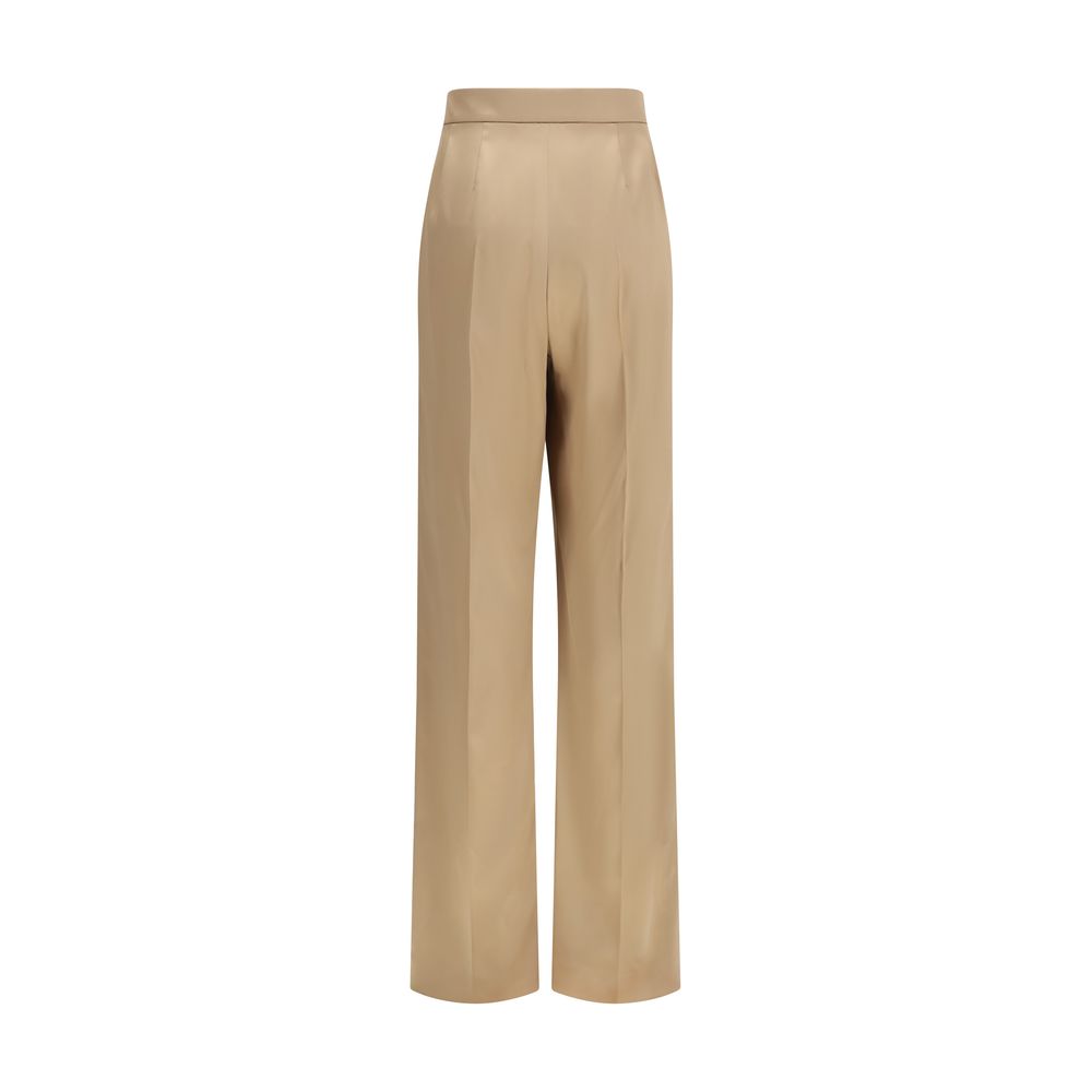 Valentino Beige Silk Dress Pants Valentino