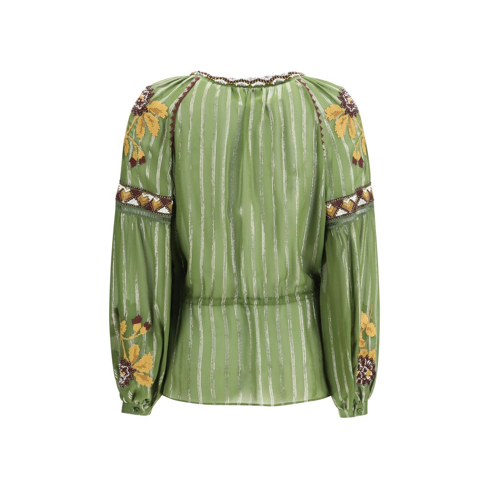 Valentino Bicolor Silk Pattern Shirt Valentino