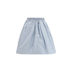 Prada Blue Silk Long Skirt Prada