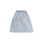 Prada Blue Silk Long Skirt Prada