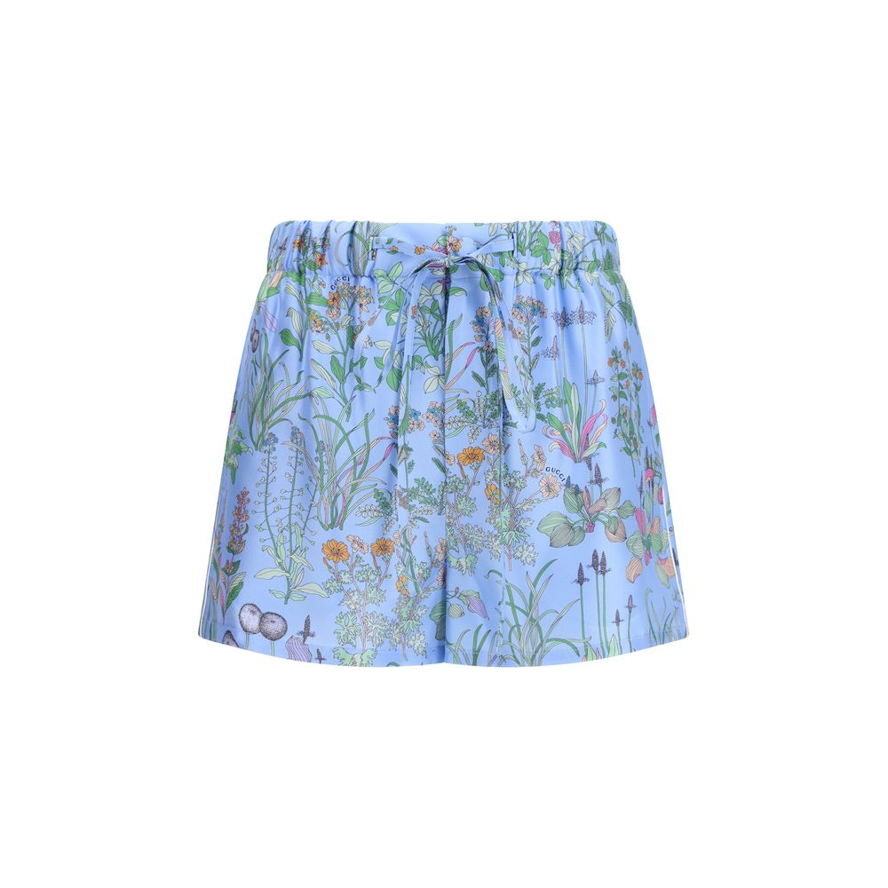 Gucci Blue Silk Bermuda Shorts Gucci