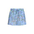 Gucci Blue Silk Bermuda Shorts Gucci