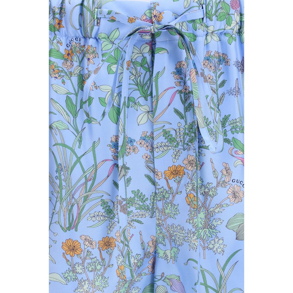 Gucci Blue Silk Bermuda Shorts Gucci