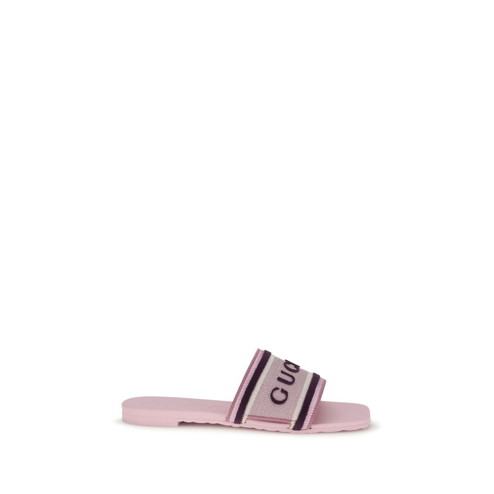 Gucci Multicolor Cotton Flat Sandals Gucci
