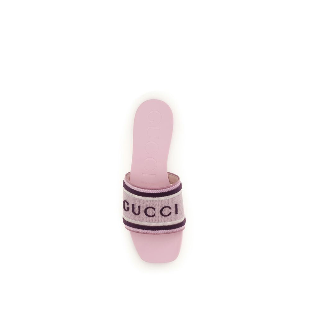 Gucci Multicolor Cotton Flat Sandals Gucci