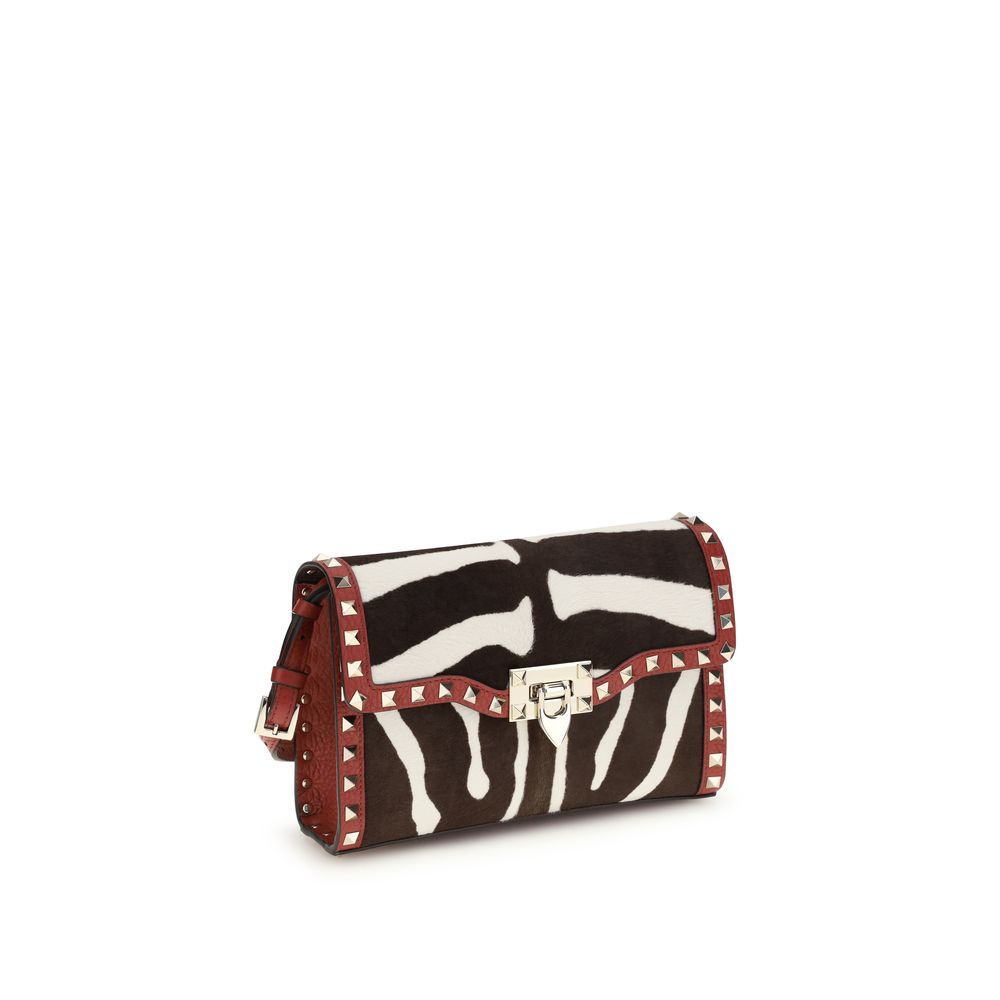 Valentino Garavani Multicolor Calf Leather Bos Taurus Shoulder Bag Valentino Garavani