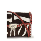 Valentino Garavani Multicolor Calf Leather Bos Taurus Shoulder Bag Valentino Garavani