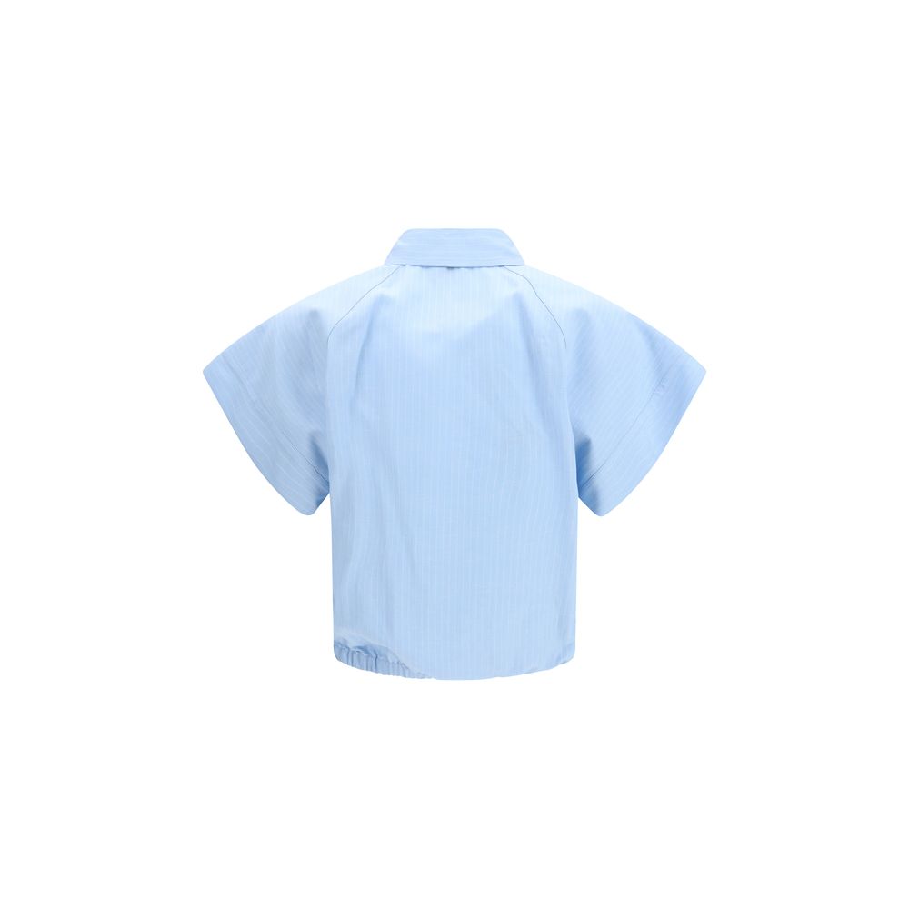 Jacob Cohen Blue Viscose Shortsleeve Shirt Jacob Cohen