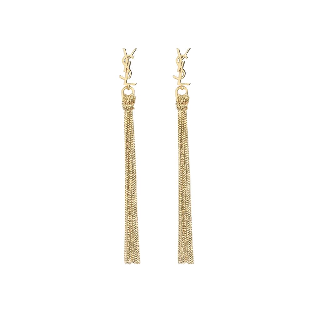 Saint Laurent Gold Brass Earrings Saint Laurent