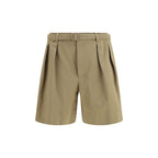 Saint Laurent Beige Cotton Bermuda Shorts Saint Laurent