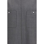Valentino Gray Polyester Coat Valentino