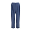 Saint Laurent Blue Silk Dress Pants Saint Laurent