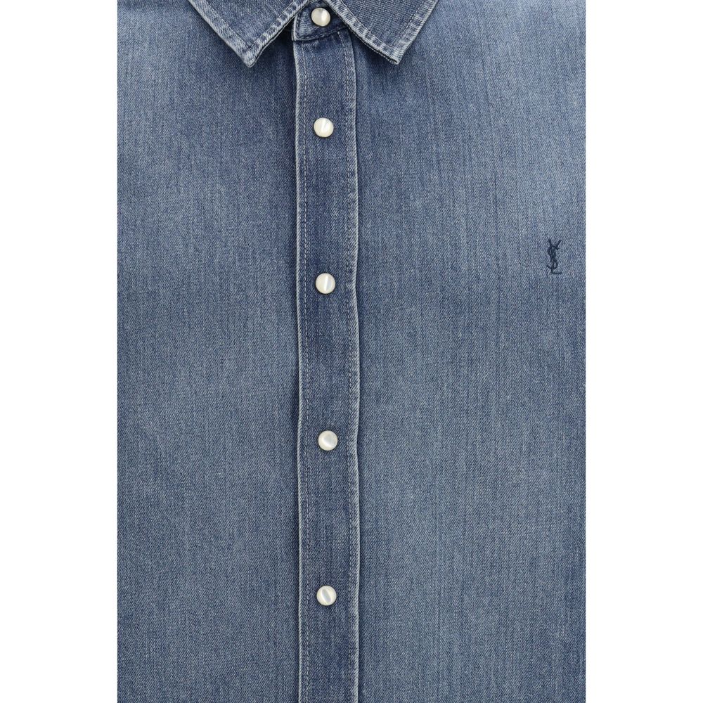 Saint Laurent Blue Denim Shirt Saint Laurent