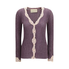 Valentino Purple Viscose Cardigan Valentino