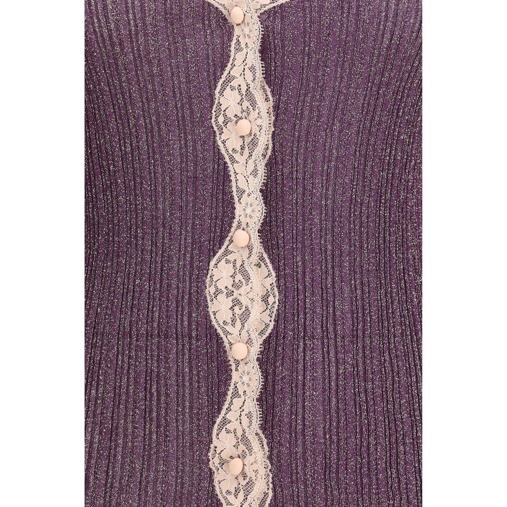 Valentino Purple Viscose Cardigan Valentino