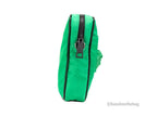 Versace Small Bright Green Nylon Fabric Medusa Crossbody Messenger Bag Purse Versace