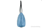 Versace Portuna Medusa Medium Cornflower Blue Nylon Leather Tote Bag Purse Versace