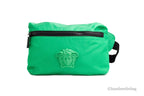 Versace Small Bright Green Nylon Matte Medusa Belt Bag Waist Fanny Pack Purse Versace
