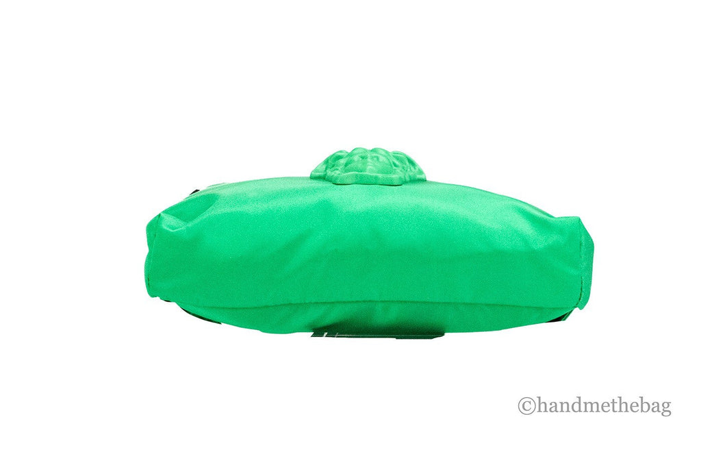 Versace Small Bright Green Nylon Matte Medusa Belt Bag Waist Fanny Pack Purse Versace