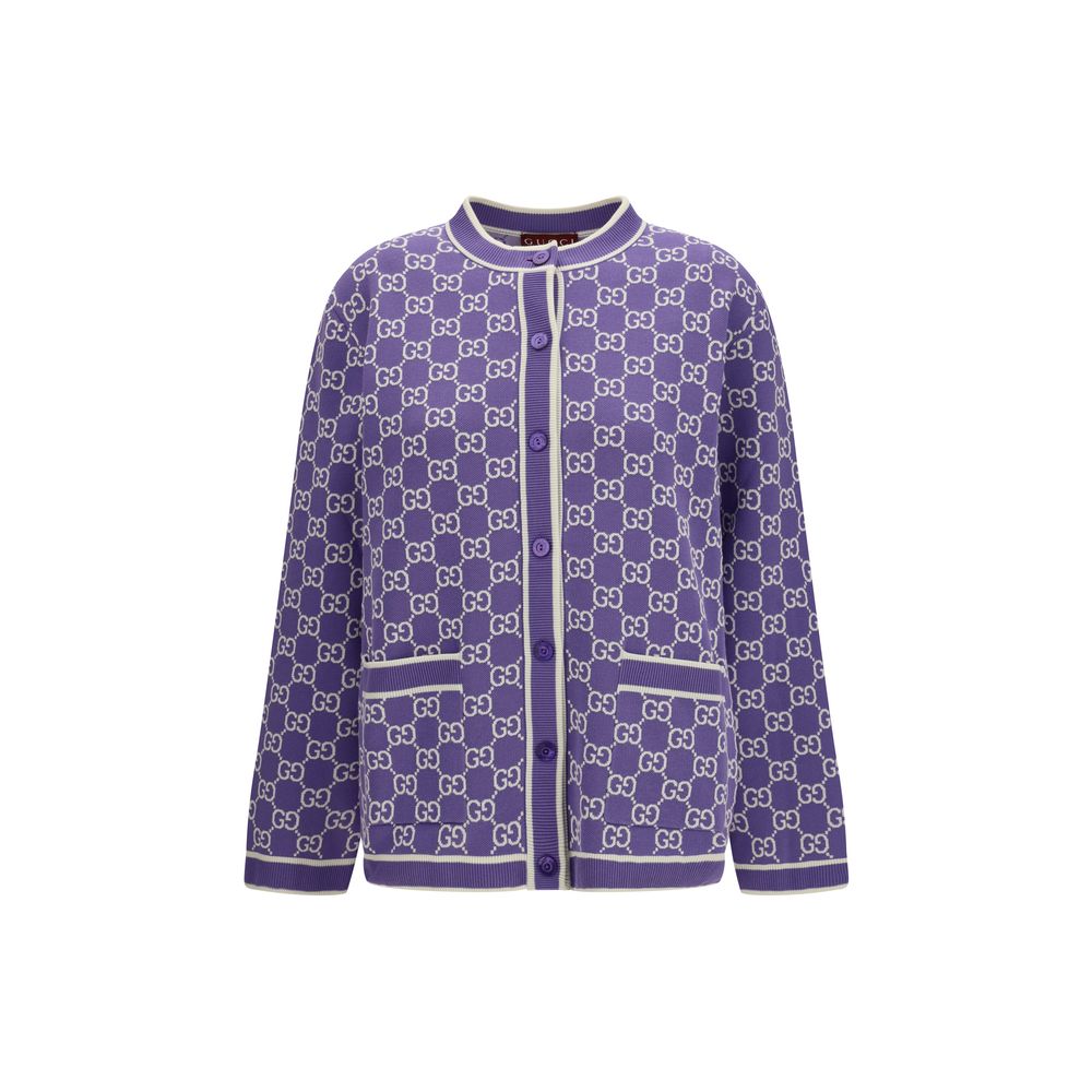 Gucci Purple Cotton Cardigan Gucci