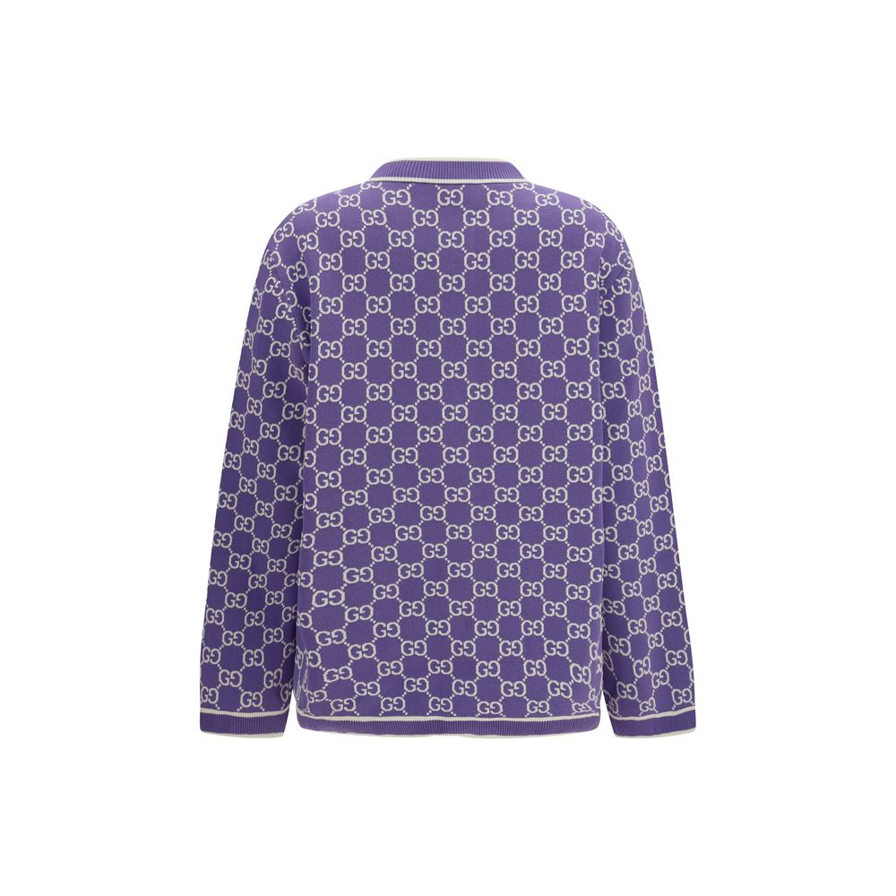 Gucci Purple Cotton Cardigan Gucci