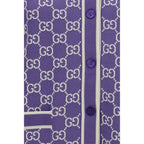Gucci Purple Cotton Cardigan Gucci