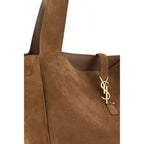 Saint Laurent Brown Calf Leather Bos Taurus Shoulder Bag Saint Laurent