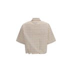 Prada Beige Fabric Pattern Shirt Prada