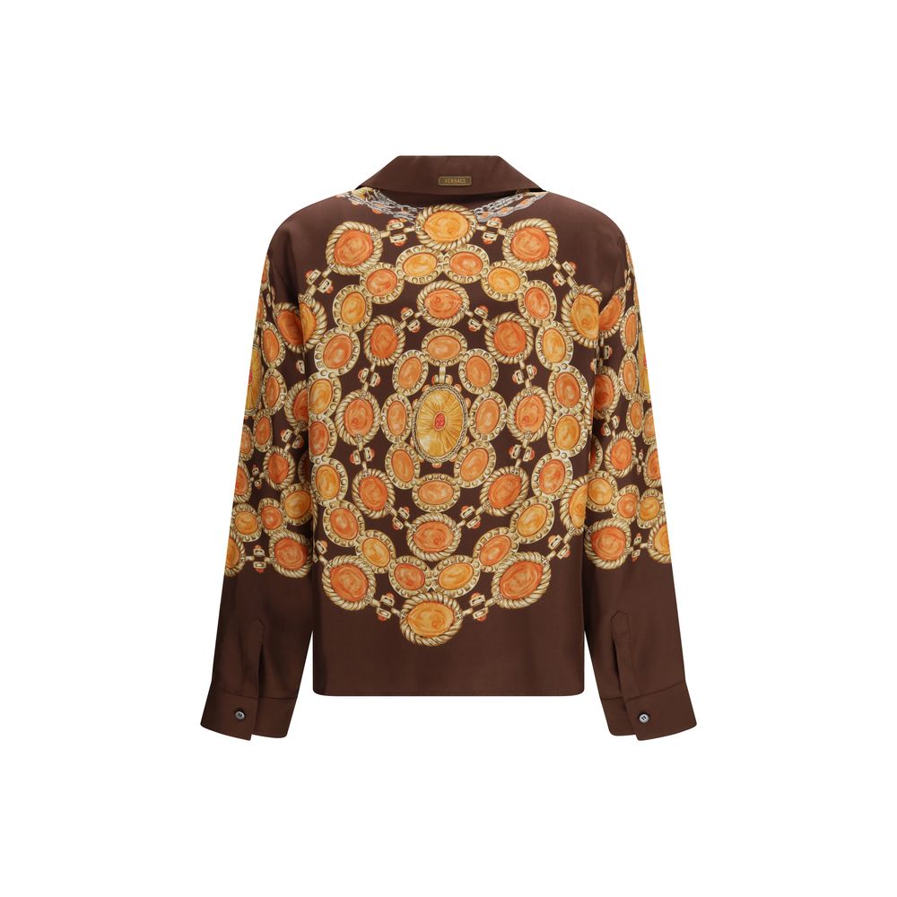 Versace Brown Fabric Shirt Versace