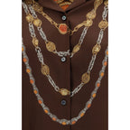 Versace Brown Fabric Shirt Versace