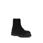 Balenciaga Black Calf Leather Bos Taurus Lace-Up Boots Balenciaga