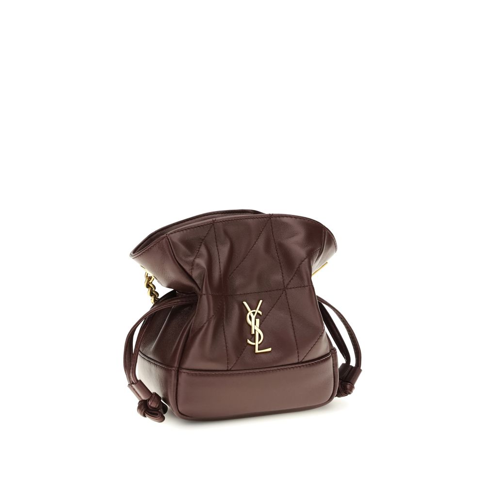Saint Laurent Bordeaux Lamb Ovis Aries Aries Clutch Bag Saint Laurent