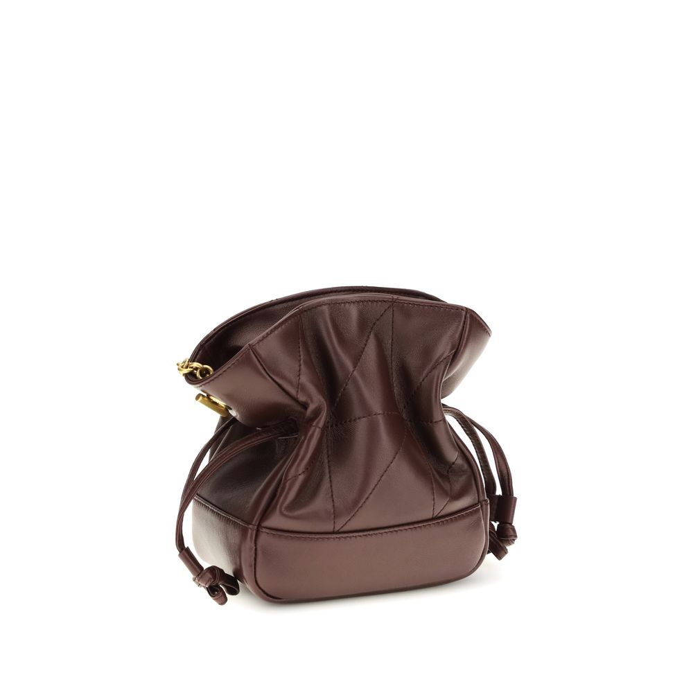 Saint Laurent Bordeaux Lamb Ovis Aries Aries Clutch Bag Saint Laurent