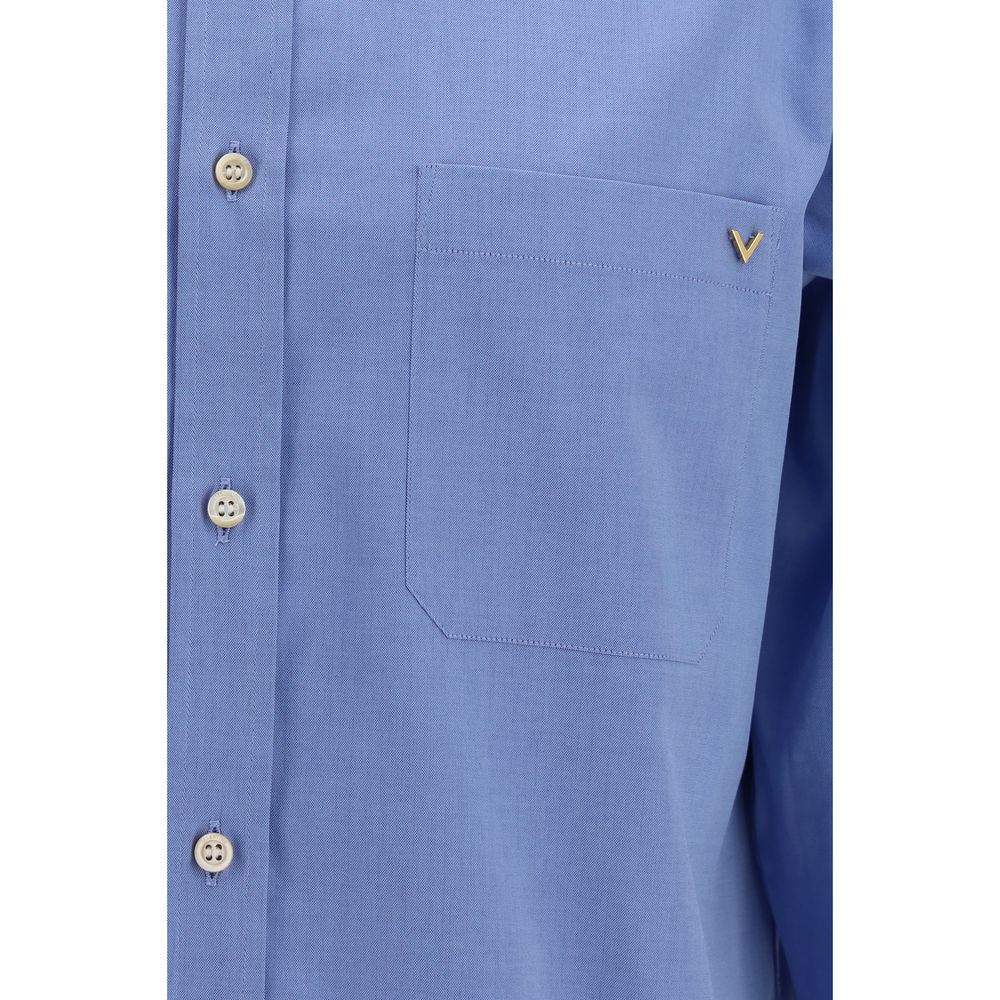 Valentino Blue Cotton Shirt Valentino